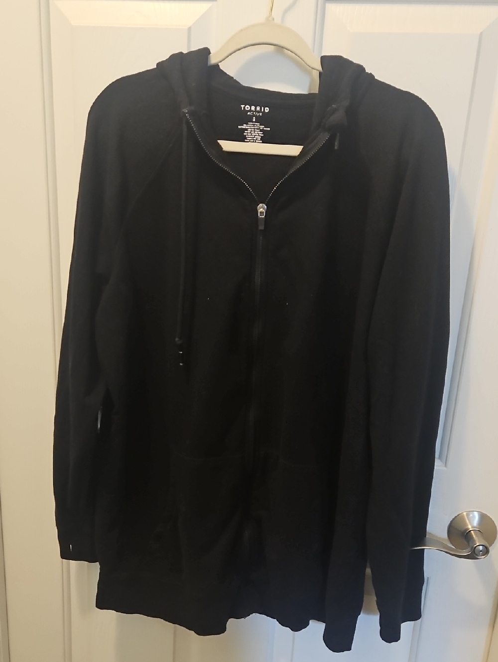 Torrid Black Full-Zip Hooded Sweatshirt